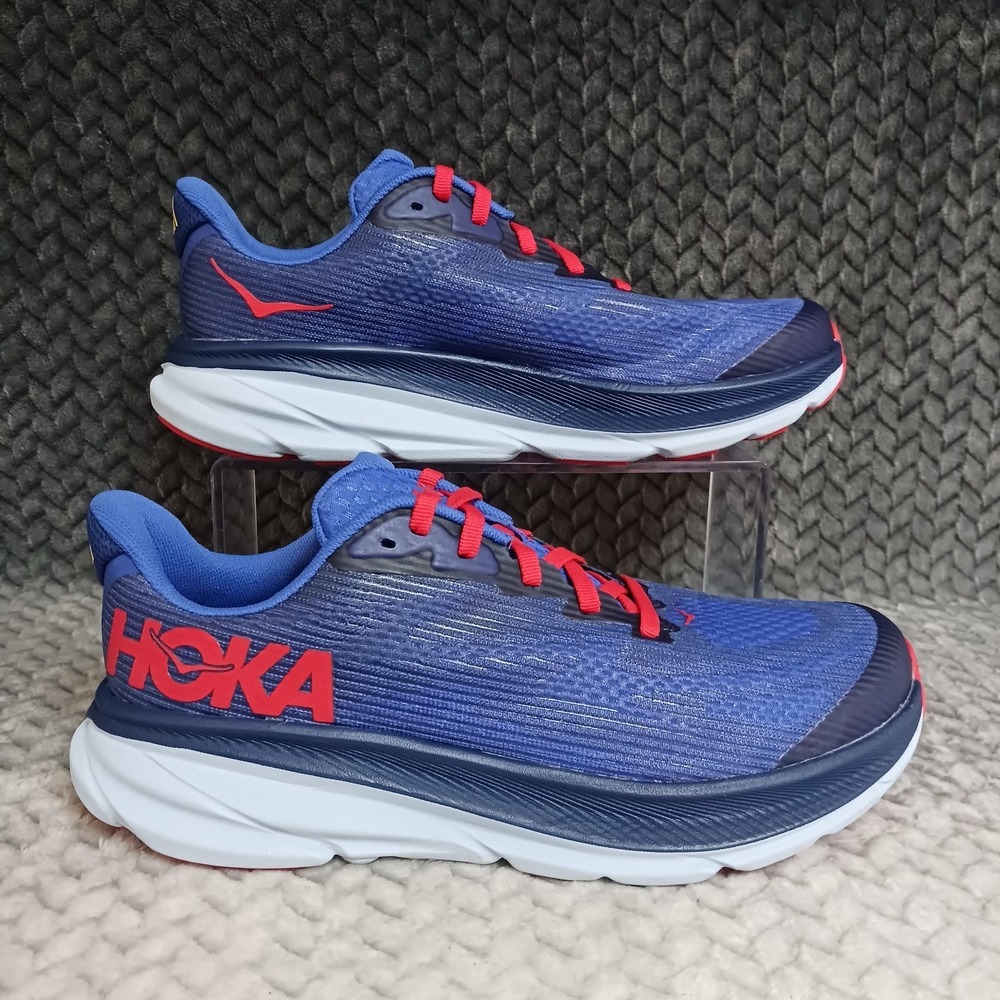 Hoka One One Clifton 9 Bellwether Blue GS Walking Running Sneakers Shoes Sz 6.5Y